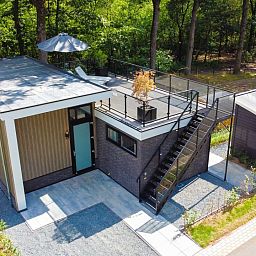Dachansicht des freistehenden Hauses in Hoenderloo, Veluwe, Gelderland. Perfektes Feriendomizil fr Ruhe und Natur.