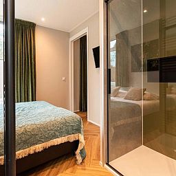 Stijlvolle slaapkamer in Veluwe hoeve 2+3 personen Wellness, Garderen, vakantiehuis op de Veluwe.