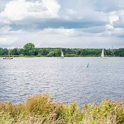 Sailing on the lake near DG256 vacation home in Putten, Veluwe, Gelderland.