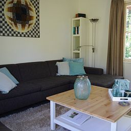Cozy living room in vacation home DG1276, Putten, Veluwe, with comfortable sofa.