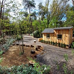 Idyllisch vakantiehuisje in Uddel, Veluwe, met prachtig uitzicht op de omliggende natuur.