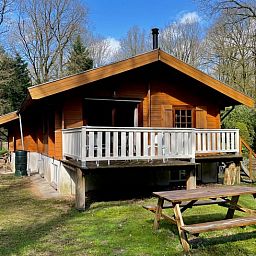 Rustikales Ferienhaus Cottage in Bennekom mit Terrasse, gelegen in Veluwe, Gelderland.