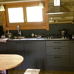 Modern kitchen in Cottage in Zoutkamp, ideal for cooking lovers in Groningen.