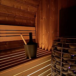 Attractive bedroom in vacation home L185, Baarlo, North Limburg with modern interior and lots of natural light.