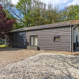 Eingang zum Huisje in Merselo, Ferienhaus in Nord-Limburg mit einladendem Garten.