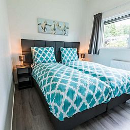 Comfortable bedroom in Module 5 persons Wellness Spa, Schin op Geul, vacation home in Limburg.