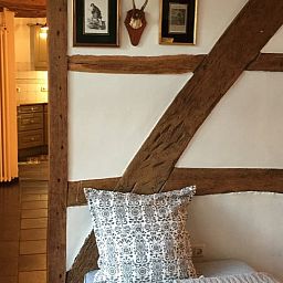 Cozy corner with wooden beams in Holiday home in Epen, South Limburg.