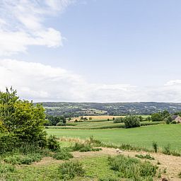 Enjoy the charming outdoor space of vacation home L330 in Epen, South Limburg, with an inviting terrace and views of nature.
