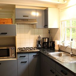 Moderne keuken in Huisje in Lage Mierde, vakantiehuis in de Kempen, Noord Brabant.