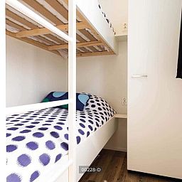 Etagenbett im kinderfreundlichen Zimmer der Rialto MAX Ferienwohnung fuer 6 Personen, Cromvoirt, Nordbrabant