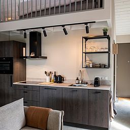 Fully equipped kitchen in Holiday home in Saint Agatha, ideal for culinary lovers.