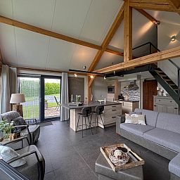 Bright and spacious interior of Villa Bianco in Alphen, West Brabant.