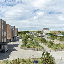Blick auf die Umgebung der Duinerei A202 Groote Keeten, Ferienunterkunft an der Nordseekueste in Callantsoog, Nordholland.