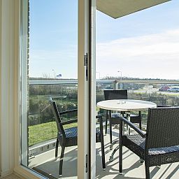 Blick vom Balkon des Ferienhauses Strandleven 103 Groote Keeten in Callantsoog, Nordholland.