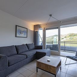 Gemuetliche Sitzecke in Wijde Blick 208 Callantsoog, Ferienhaus an der Nordseekueste, Nordholland.