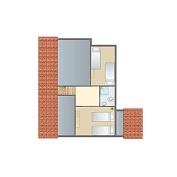 Spacious living room in Beach Resort Ooghduyne 6-person villa 6D2, Julianadorp aan Zee, with comfortable sofas and modern furnishings on the North Sea coast.