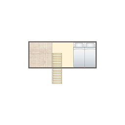 Gezellige binnenruimte van safaritent 6-8ST in Huizen, met eettafel en moderne faciliteiten.