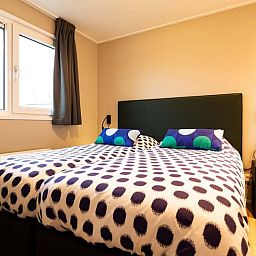 Comfortabele slaapkamer in Leijhoeve 6 personen vakantiehuis te Berkhout, Noord-Holland met tweepersoonsbed.