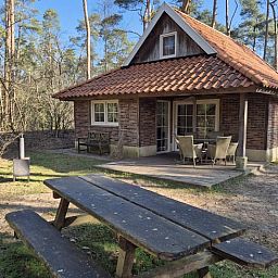 Vacation home in de Lutte, Twente with terrace and picnic table surrounded by nature in Overijssel.
