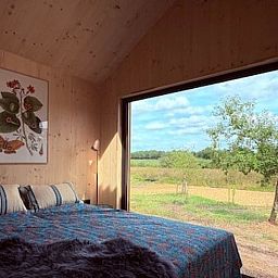 Luftaufnahme des Ferienhauses in Rijssen, ein charmantes Ferienhaus im gruenen Twente, Overijssel, umgeben von Natur und Ruhe.