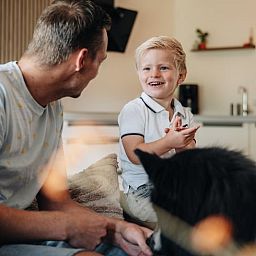 Gezellige binnenruimte in Huisje in Markelo, vakantiehuis in Twente, Overijssel, met ontspannen sfeer en familievriendelijk interieur.