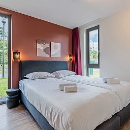 Moderne Kueche im Ferienhaus Sallandse Heuvelrug, Hoge Hexel, mit kompletter Ausstattung fuer komfortables Kochen.