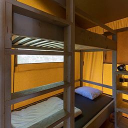 Verblijf 525315 - Tenthuis Twente - Safaritent 4 personen incl. sanitair aan het meer