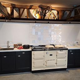 Spacious terrace at Holiday home in Nieuwleusen, Salland, with thatched roof in Overijssel.