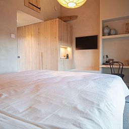 Sfeervolle slaapkamer in Huisje in Collendoorn, Vechtstreek, Overijssel. Gezellig vakantiehuis met moderne inrichting.