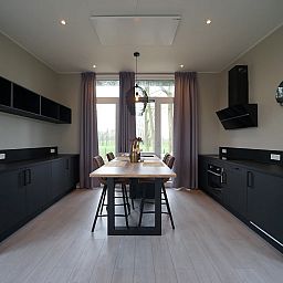 Stylish kitchen in detached house in IJhorst, vacation home located in the green Northwest Overijssel, Overijssel.