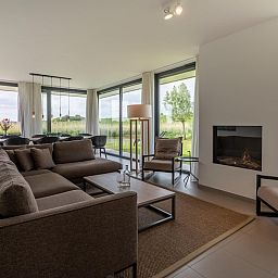 Spacious living room in bungalow Waterline 04, De Groote Duynen, Kamperland.