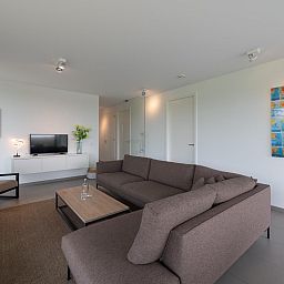 Modern living room in Waterline 04, De Groote Duynen, Kamperland.