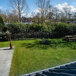 Gartenansicht von VZ1164 Grosse freistehende Villa in Kamperland, Nord-Beveland.