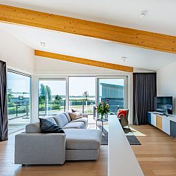 Stilvolles Interieur von Schotsmanweg 16 | Zeeuws Goedt, Ferienhaus in Kamperland, Noord-Beveland mit Holzbalken.