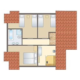 Helles Wohnzimmer im Duinpark 't Hof van Haamstede 8-Personen-Bungalow 8CE in Zeeland, ideal zum Entspannen.