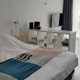 Attractive bedroom in Holiday Home in Koudekerke, Walcheren, Zeeland, with modern interior and light for a relaxing stay.