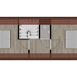 Grundriss des Obergeschosses im Ferienhaus ZE732 in Westkapelle, Walcheren, Zeeland.