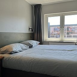 Aerial view of Westkapelle, Walcheren, near vacation home ZE927, showing sea and ship.