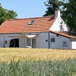Rustiek vakantiehuis in Walsoorden, omgeven door Zeeuws-Vlaamse natuur, ideaal voor een rustige vakantie.