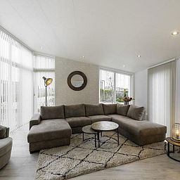 Geraeumige Sitzecke im Ferienhaus Waterresort Oosterschelde Haus Nr. 71, ideal fuer Entspannung in Wemeldinge, Zeeland.