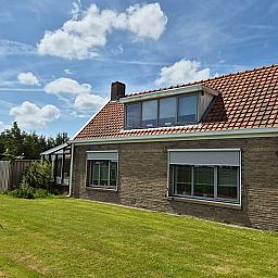 The charming facade of Cottage in Lewedorp in quiet South Beveland, Zeeland.