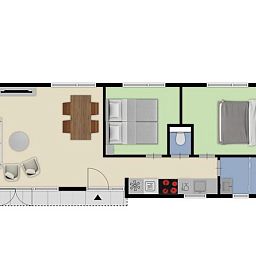 Plattegrond van Module Special 4 personen vakantiehuis in Nieuwerkerk aan den IJssel, Rotterdam eo, Zuid-Holland