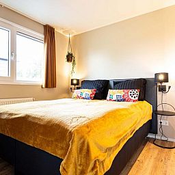 Comfortabele slaapkamer in Leijhoeve 6 personen Wellness, vakantiehuis in Nieuwerkerk aan den IJssel, Zuid-Holland.