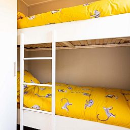 Gezellige kinderkamer met stapelbed in Leijhoeve 6 personen Wellness, vakantiehuis in Nieuwerkerk aan den IJssel.
