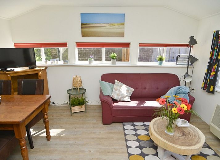 Coming good vacation home in De Cocksdorp Texel with cozy porch and garden statues