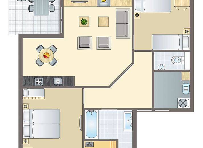 Verblijf 0101101 - Bungalow Texel - Sluftervallei | 4-persoons bungalow - Breed toegankelijk | 4