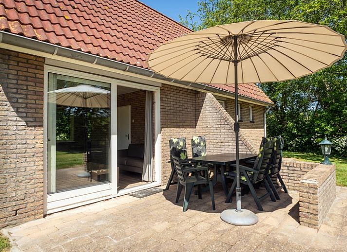 Bungalow De Witte Hoek 5 Pers. 142 in De Cocksdorp Texel, Ferienhaus mit sonnigem Garten und Terrasse auf den Watteninseln.