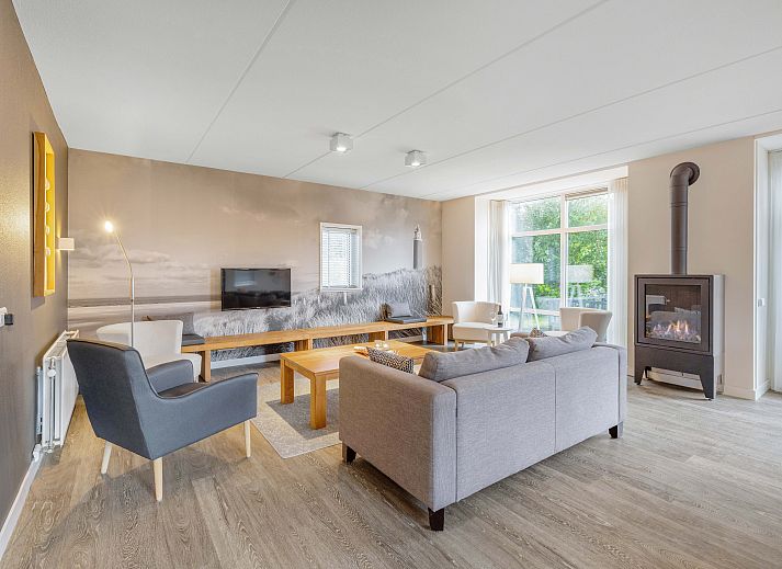 Buitenkant van de Sluftervallei 8-persoons bungalow in De Cocksdorp, Texel.