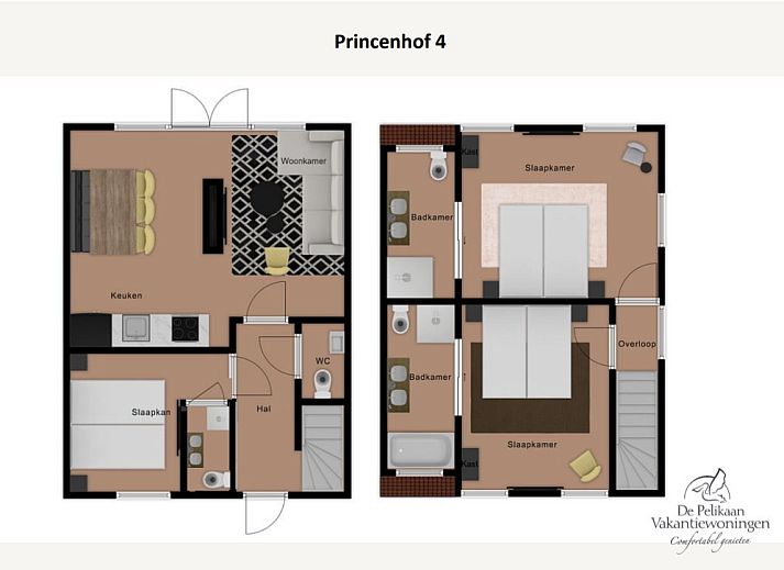 Moderne inrichting van Princenhof 4 - 6-pers vakantiehuis in De Cocksdorp, Texel.