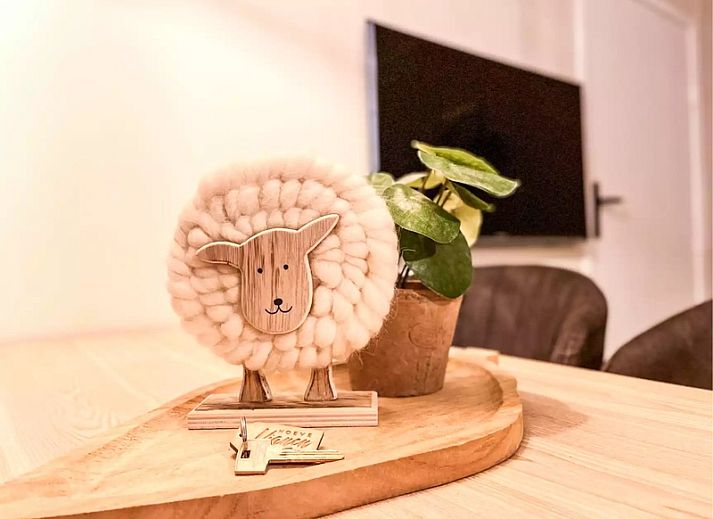 Moderne keuken Vakantiehuis Hogezandskil, De Cocksdorp, Texel met eethoek en stijlvolle inrichting.